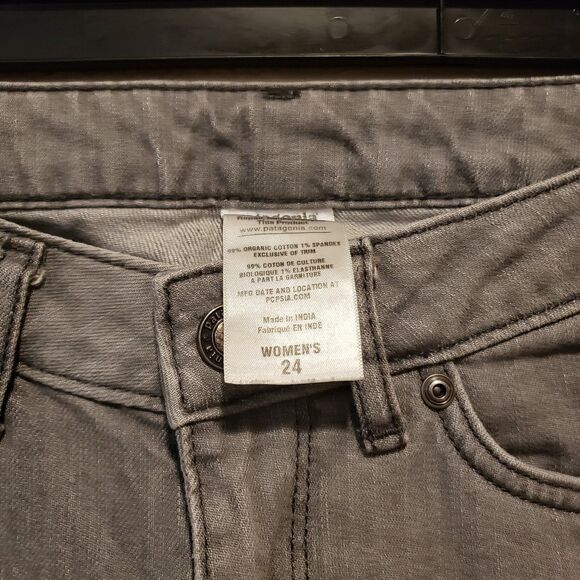 Patagonia Pants Women 24 Grey Slim Straight Leg Stretch Fits - Picture 5 of 11